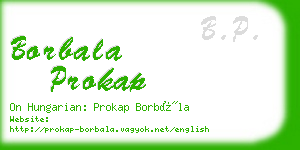 borbala prokap business card
